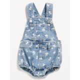 Printed Jean Shortall Romper for Baby