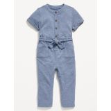 Short-Sleeve Utility Jumpsuit for Baby