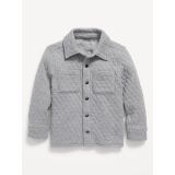 Quilted Jacquard-Knit Shacket for Toddler Boys
