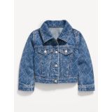 Printed Cropped Trucker Jean Jacket for Toddler Girls