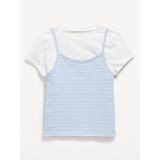 2-In-1 Striped Cami & T-Shirt for Girls