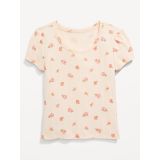 Printed Pointelle-Knit Scoop-Neck Top for Girls Hot Deal