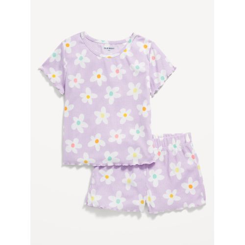 올드네이비 Printed Pajama Top and Shorts Set for Girls
