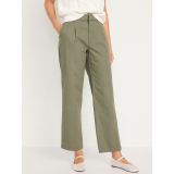 High-Waisted Chino Ankle Pants