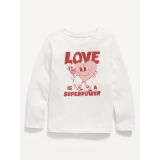 Long-Sleeve Valentines Day Graphic T-Shirt for Toddler Girls