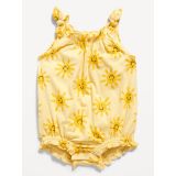 Sleeveless Tie-Shoulder One-Piece Romper for Baby