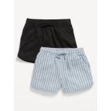 Linen-Blend Drawstring Shorts 2-Pack for Girls