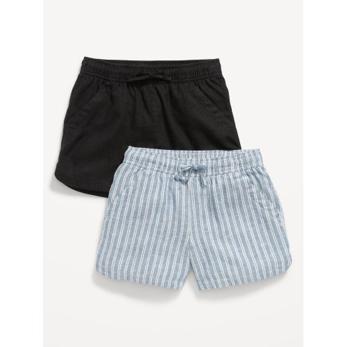 올드네이비 Linen-Blend Drawstring Shorts 2-Pack for Girls