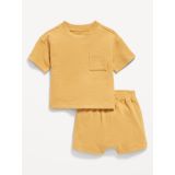Short-Sleeve Pocket T-Shirt and Shorts Set for Baby Hot Deal