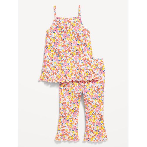 올드네이비 Sleeveless Peplum Top and Cropped Flare Pants Set for Toddler Girls