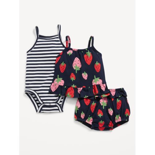 올드네이비 Cami Ruffle Bloomer Set and Bodysuit 3-Pack for Baby