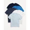 Solid Crew-Neck T-Shirt 5-Pack Hot Deal