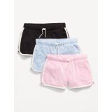 French Terry Dolphin-Hem Cheer Shorts 3-Pack for Girls Hot Deal