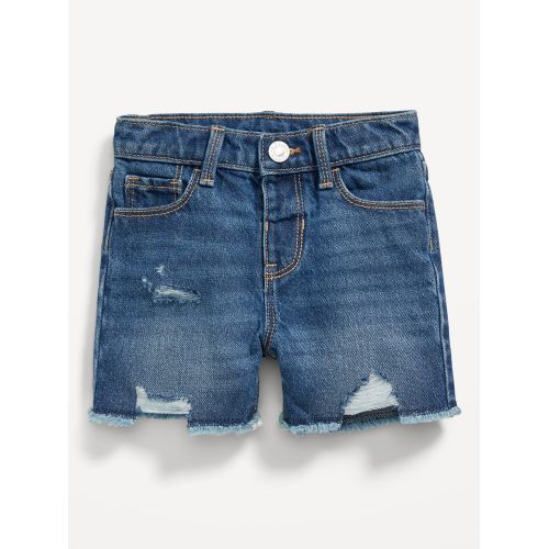 올드네이비 High-Waisted Frayed-Hem Jean Shorts for Toddler Girls