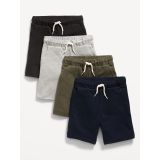 Functional Drawstring Shorts 4-Pack for Toddler Boys