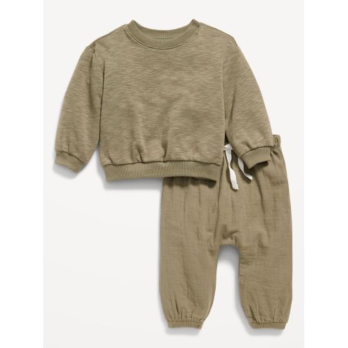 올드네이비 Unisex Crew-Neck Sweatshirt & Jogger Pants Set for Baby