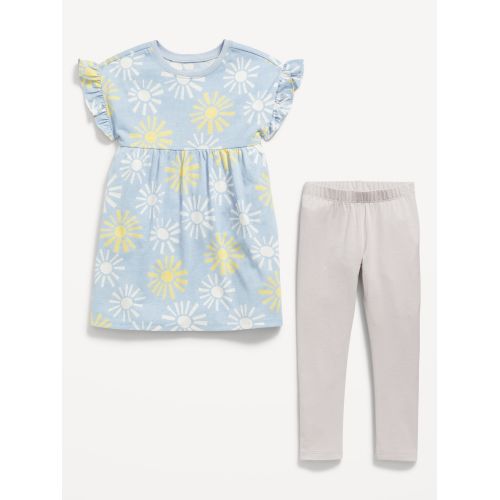 올드네이비 Flutter-Sleeve Dress & Leggings Set for Toddler Girls
