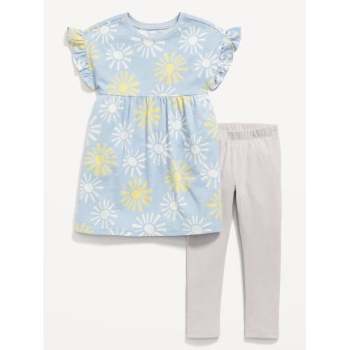 올드네이비 Flutter-Sleeve Dress & Leggings Set for Toddler Girls