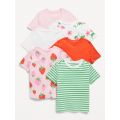 Unisex Short-Sleeve T-Shirt 6-Pack for Toddler