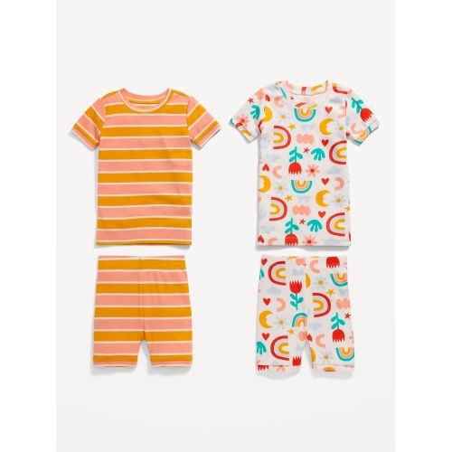 올드네이비 Unisex 4-Piece Printed Snug-Fit Pajama Set for Toddler & Baby