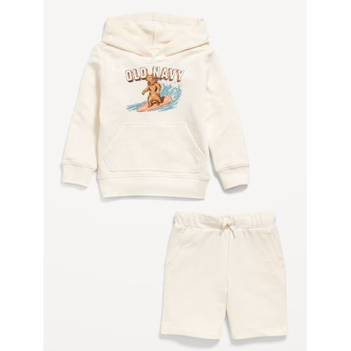 올드네이비 Logo-Graphic Hoodie and Shorts Set for Toddler Boys