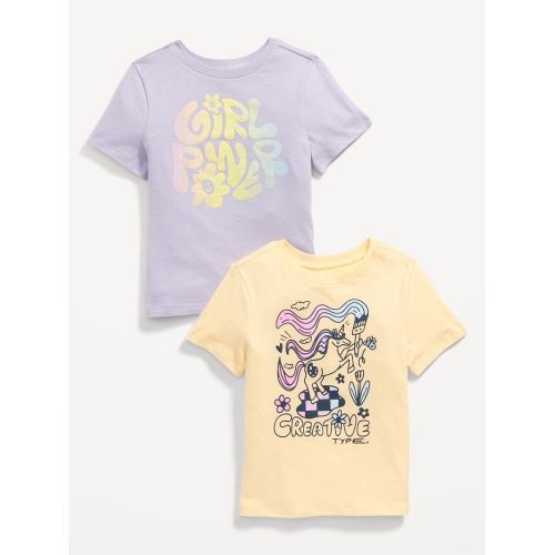 올드네이비 Short-Sleeve Graphic T-Shirt 2-Pack for Toddler Girls