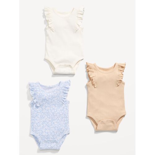 올드네이비 Sleeveless Ruffle-Trim Bodysuit 3-Pack for Baby