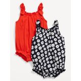 Sleeveless Tie-Bow One-Piece Romper 2-Pack for Baby Hot Deal