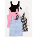 Square-Neck Tank Top 5-Pack for Girls