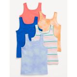 Square-Neck Tank Top 5-Pack for Girls Hot Deal