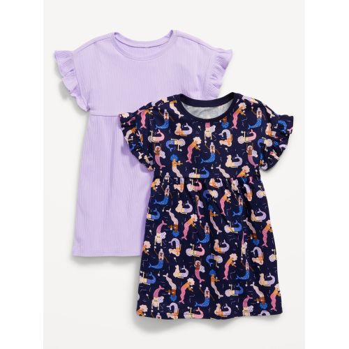 올드네이비 Flutter-Sleeve Dress 2-Pack for Toddler Girls