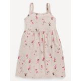 Printed Sleeveless Fit and Flare Dress for Toddler Girls