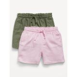 Linen-Blend Pull-On Shorts 2-Pack for Toddler Girls Hot Deal