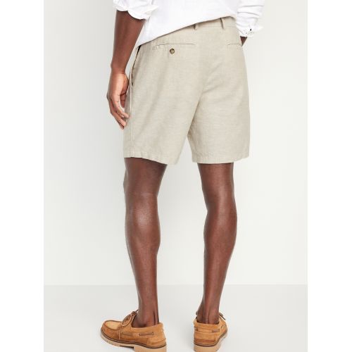 올드네이비 Slim Linen-Blend Chino Shorts -- 7-inch inseam