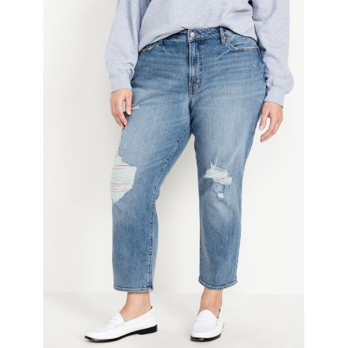 올드네이비 Curvy High-Waisted OG Straight Ankle Jeans