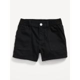 Elasticized High-Waisted Utility Jean Shorts for Girls Hot Deal
