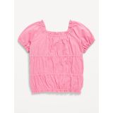 Puff-Sleeve Smocked Top for Toddler Girls Hot Deal