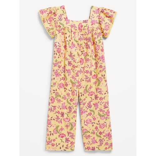 올드네이비 Printed Linen-Blend Wide-Leg Jumpsuit for Toddler Girls