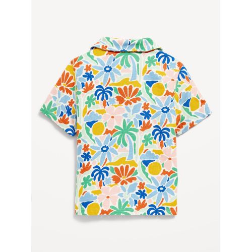 올드네이비 Short-Sleeve Linen-Blend Camp Shirt for Toddler Boys