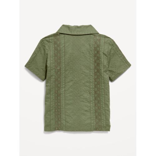 올드네이비 Short-Sleeve Textured Camp Shirt for Toddler Boys