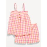 Button-Front Cami Top and Shorts Set for Toddler Girls Hot Deal