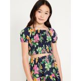 Printed Puff-Sleeve Top for Girls
