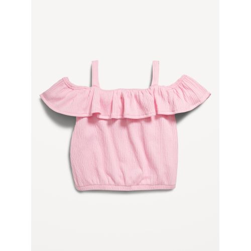 올드네이비 Off-The-Shoulder Ruffled Jacquard-Knit Top for Baby Hot Deal