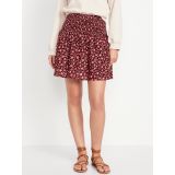 Smocked-Waist Mini Skirt Hot Deal