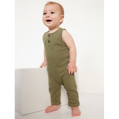 올드네이비 Unisex Sleeveless Thermal-Knit Henley One-Piece for Baby