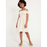 Off-Shoulder Ruffle-Trim Dress for Girls