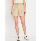 High-Waisted Cargo Utility Shorts -- 5-inch inseam Hot Deal