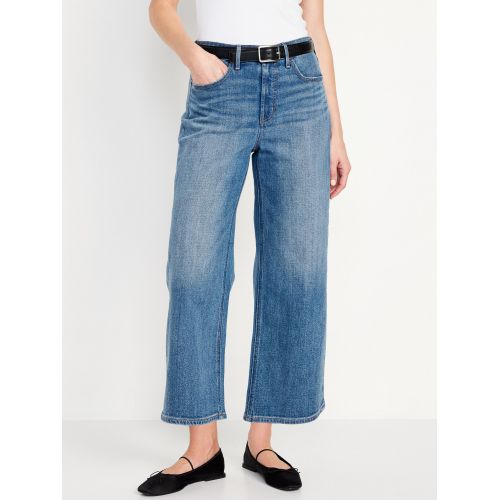 올드네이비 Extra High-Waisted Wide-Leg Crop Jeans