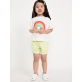Loop Terry Dolphin-Hem Shorts for Toddler Girls