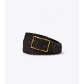 Tory Burch LEATHER WOVEN BELT